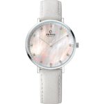 Obaku Watches Womens Mother of Pearl Leather Watch