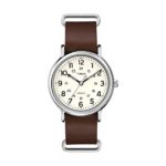Timex Unisex “Weekender” Watch With Leather Band