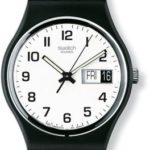 Swatch Women’s GB743 Once Again Black Plastic Watch
