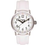 Traser Classic Basic Watch with Leather Strap – White