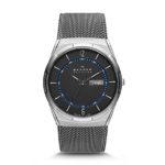 Skagen Men’s Titanium Mesh Watch with Blue Accents