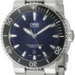 Oris Men’s ‘Aquis’ Swiss Automatic Stainless Steel Diving Watch, Color:Silver-Toned (Model: 73376534135MB)