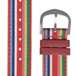 Pedre Multi Color Stripe Watch Strap 18mm – Replacement Watch Band – Preppy & Chic Fashionable Look