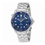 Omega Men’s O21230412003001 Seamaster Analog Display Automatic Self-Wind Silver-Tone Watch
