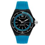 TechnoMarine Unisex 110014 Cruise Sport 3 Hands Black and Blue Dial Watch