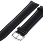 Hadley-Roma Men’s MSM881LA-200 20-mm Black Oil-Tan Leather Watch Strap
