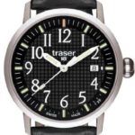 Traser Classic Basic Watch with Leather Strap – Black