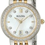 Bulova Women’s Quartz Stainless Steel Casual Watch, Color:Two Tone (Model: 98R211)