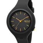 Rip Curl Women’s ‘Aurora’ Quartz Plastic and Polyurethane Sport Watch, Color:Black (Model: A2696G-GOL)
