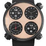 Meccaniche Veloci Men’s W124K041371017 Automatic Titanium Rose Gold Tone and Black Dial Dual-Time Watch