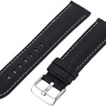 Hadley-Roma Men’s MSM906RA-220 22-mm Black Genuine Leather Watch Strap