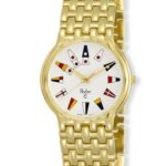 Pedre Women’s Regatta Series Gold-Tone Nautical Bracelet Watch # 0390GX