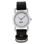 D&G Dolce and Gabbana DW0641 Women’s Stainless Steel Silver Tone Dial Quartz Leather Strap