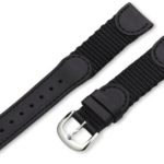 Hadley-Roma Men’s MSM866RA 190 19-mm Black ‘Swiss-Army’ Style Nylon and Leather Watch Strap