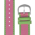 Pedre Pink-Green Watch Strap 18mm – Replacement Watch Band – Preppy & Chic Fashionable Look