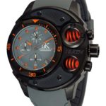 Adee Kaye Men’s AK8003-MIPB/GY/GY-OR Commando Sports Chronograph Watch