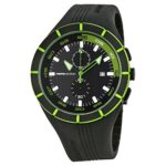 Momo Design Highway Black and Green Dial Black Silicone Mens Watch MD1013BK-31