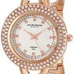 Akribos XXIV Amazon Exclusive Women’s AK804RG Diamond-Accented Rose Gold-Tone Watch