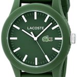 Lacoste Men’s 2010763 Lacoste.12.12 Green Resin Watch with Silicone Band