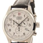 Wenger Swiss Military Field Dark Brown Leather Chronograph Date Men’s Watch 79013