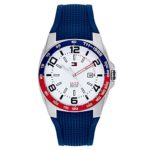 Tommy Hilfiger Men’s 1790885 Stainless Steel Watch With Blue Silicone Band