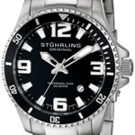 Stuhrling Original Men’s 395.33B11 Aquadiver Regatta Analog Swiss Quartz Stainless Steel Link Bracelet Watch