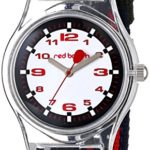 Red Balloon Kids’ W001892 Tween Clear Plastic Watch with Striped Nylon Band