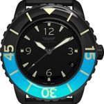 Skywatch Men’s Swiss Quartz Stainless Steel and Silicone Casual Watch, Color:Black (Model: CCI036)