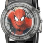Marvel Spider-Man Kids’ SPD3500SR Digital Display Analog Quartz Watch, Black