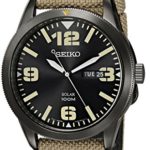 Seiko Men’s SNE331 Core Analog Japanese quartz Beige Solar Watch
