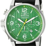 Invicta Men’s ‘I-Force’ Quartz Stainless Steel and Black Leather Casual Watch (Model: 20132)