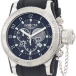Invicta Men’s 0803 Russian Diver Offshore Chronograph Black Dial Black Polyurethane Watch