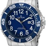 CROTON Men’s CA301280BUBL Analog Display Quartz Silver Watch