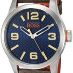 BOSS Orange Men’s ‘PARIS’ Quartz Stainless Steel and Beige Leather Casual Watch (Model: 1513352)
