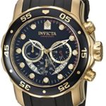 Invicta Men’s 6981 Pro Diver Analog Swiss Chronograph Black Polyurethane Watch