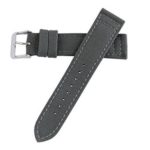 20mm Gray Genuine Cordura Hadley Roma Padded Stitched Watch Band Strap MS850