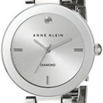 Anne Klein Women’s AK/1363SVSV  Diamond Dial Silver-Tone Bracelet Watch