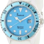 Freelook Unisex HA1433-6H “Sea Diver” White Silicone with Blue Dial Sport Watch