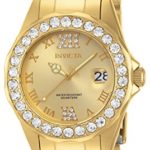 Invicta Women’s 15252 Pro Diver Gold Dial Gold-Plated Stainless Steel Watch