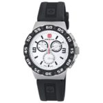 Men’s Swiss Military Calibre Racer Watch with Rubber Strap and Chronograph