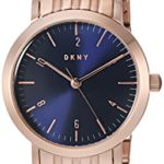 DKNY Women’s ‘Minetta’ Quartz and Stainless-Steel-Plated Casual Watch, Color:Rose Gold-Toned (Model: NY2615)