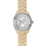 Caravelle New York Women’s 43M109 Crystal-Accented Stainless Steel Watch