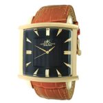 Mens Swiss Two Layer Classic Design by Adee Kaye-Gold tone/Black dial