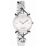 D&G Dolce & Gabbana Women’s DW0681 Flock Silver Case Silver Dial Spaghetti Bracelet Watch