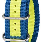 Bertucci DX3 B-175 Mariner Blue w/Yellow Stripe 26mm Nylon Watch Band