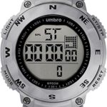 UMBRO UMB-01-4 Unisex ABS Silver Band, ABS Bezel 50mm Case Digital MIYOTA 2025 Electronic Precision Movement Water Resistant 5 ATM Sport Watch