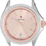 Michele Womens 37mm, Belmore Two-Tone Diamond Dial Rose Gold/Beige