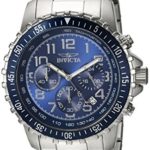 Invicta Men’s 6621 II Collection Chronograph Stainless Steel Blue Dial Watch