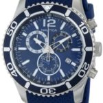 Nautica Men’s N15103G NST 09 Stainless Steel Watch with Blue Silicone Band
