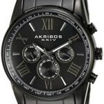 Akribos XXIV Men’s AK904BK Black Multi-Function Quartz Bracelet Watch